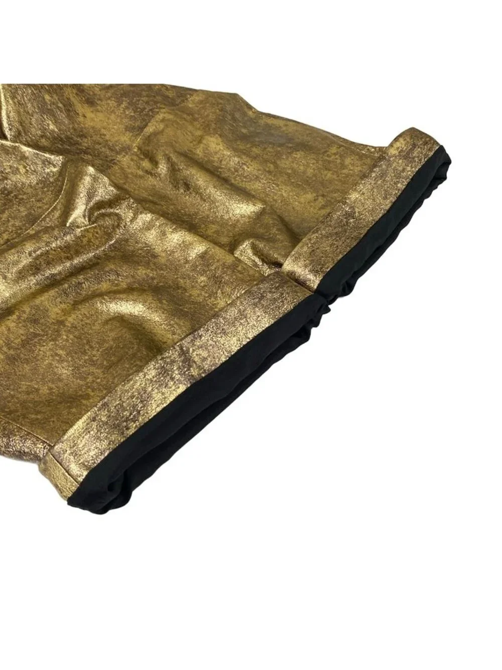 Chanel Pants Gold Full Length Lambskin Silk 34